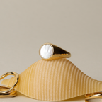 Bruce & Co Round Mother-of-Pearl Signet Ring