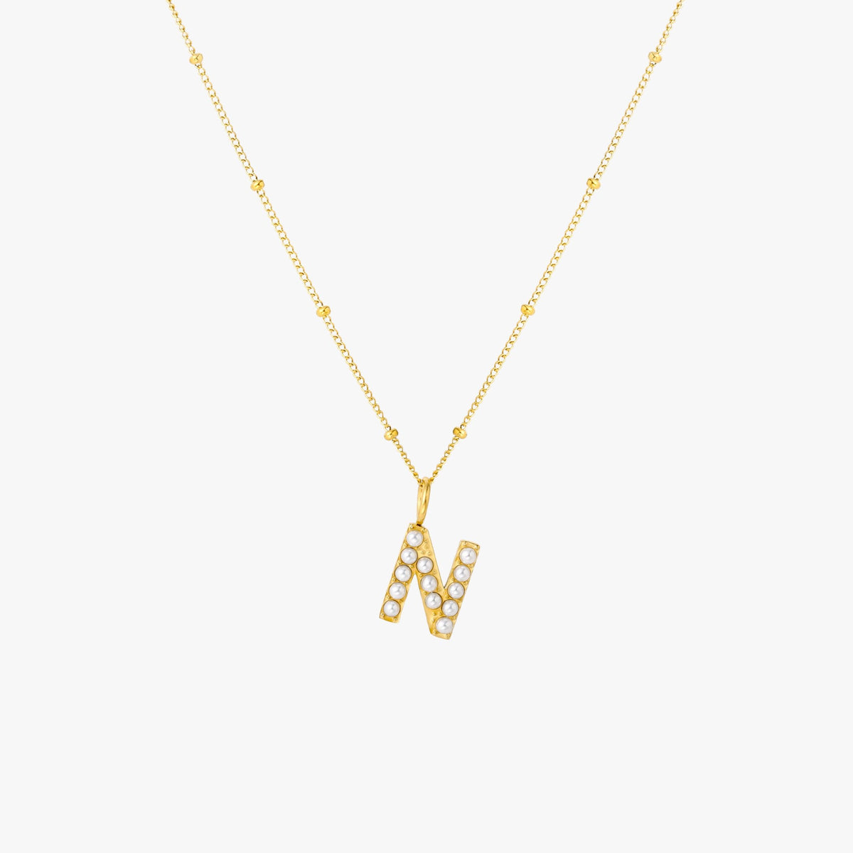 Bruce & Co Mother-of-Pearl Initial Necklace, A–Z