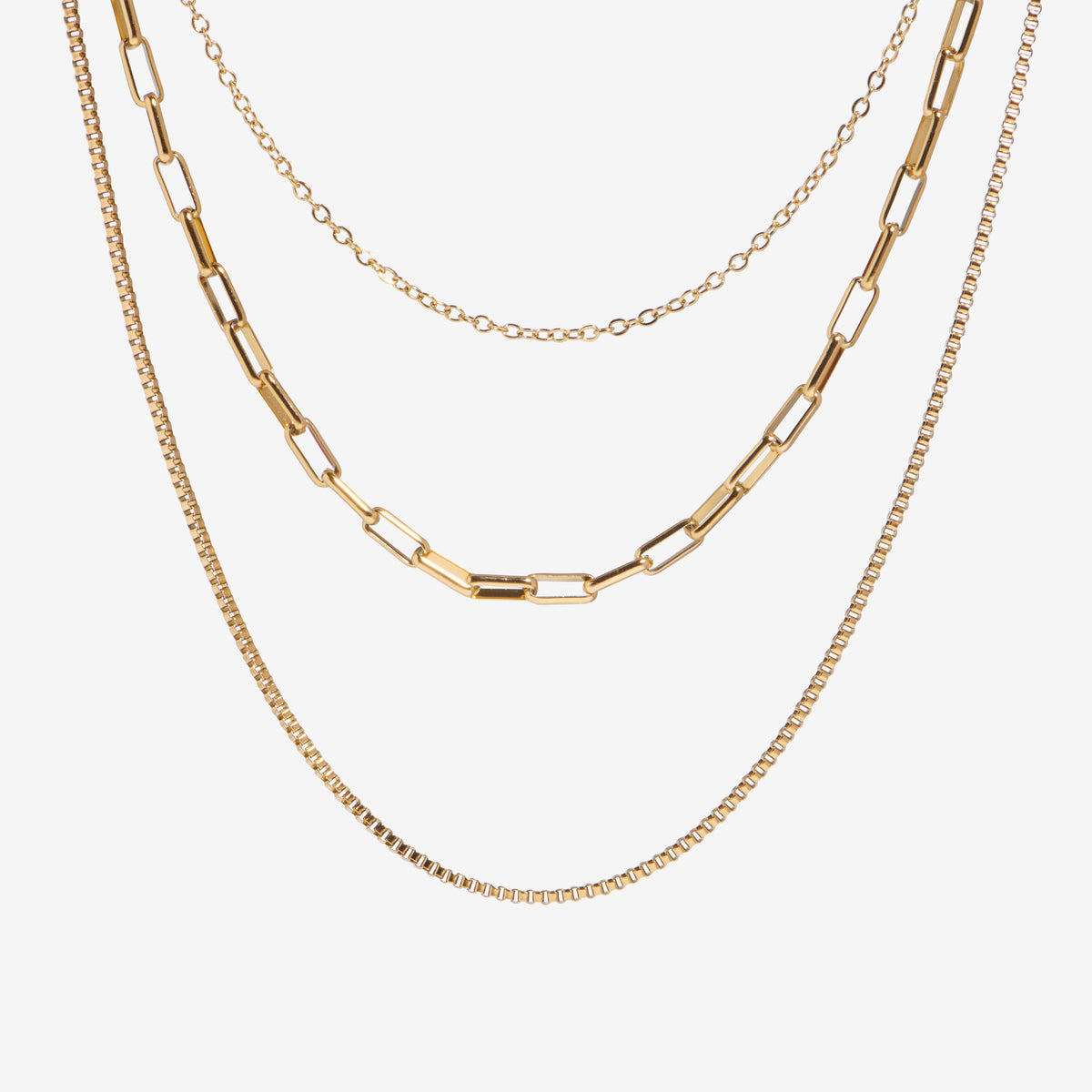 Bruce & Co Solara – Triple Layer Chain Choker, 36–47 cm