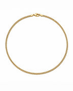 Bruce & Co Nocturno – Men’s Matte Gold-Tone Stainless Steel Cuban Chain Necklace, 3 mm