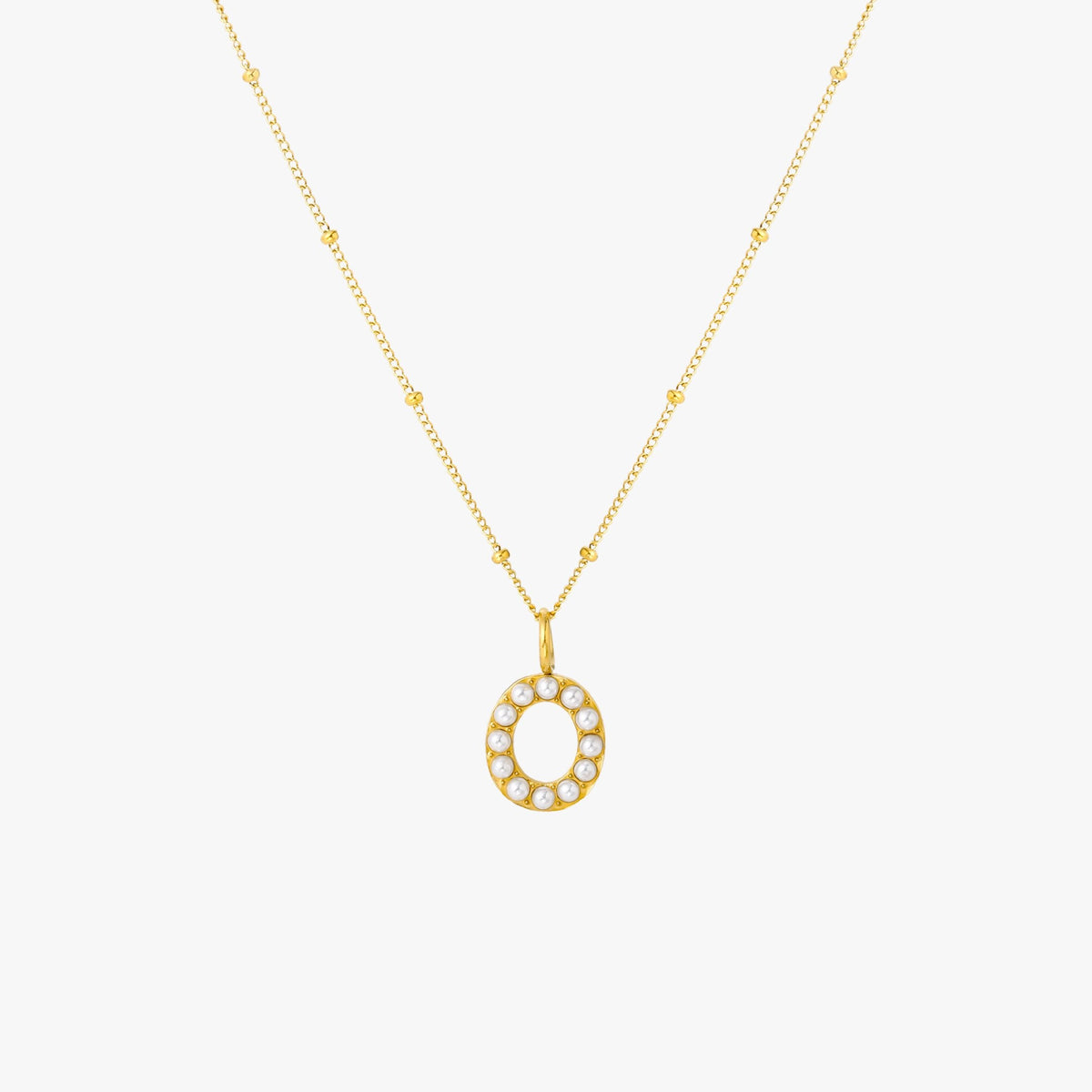Bruce & Co Mother-of-Pearl Initial Necklace, A–Z