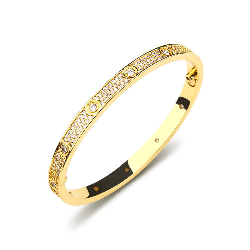Bruce & Co Eternita Deluxe – Clear Screw Detail Bangle