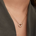Bruce & Co Harper – Double Chain Ring Pendant Necklace