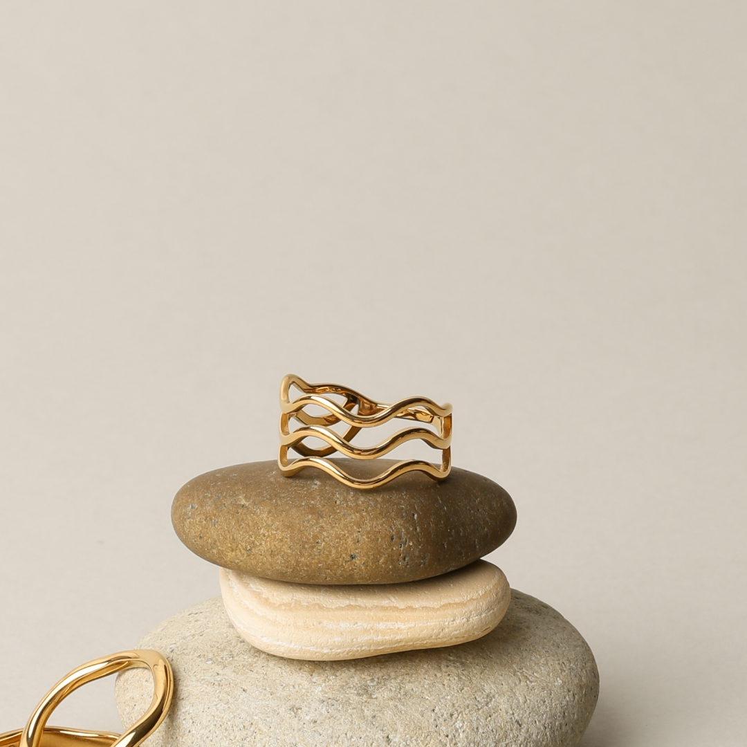 Bruce & Co Ocean – Triple Wave Band Ring