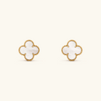 Bruce & Co White Clover Necklace Bracelet Earrings Set