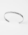 Bruce & Co Men’s Wave Open Cuff Bracelet, Silver-Tone Stainless Steel