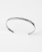 Bruce & Co Men’s Wave Open Cuff Bracelet, Silver-Tone Stainless Steel