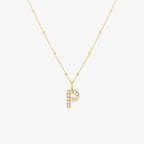 Bruce & Co Mother-of-Pearl Initial Necklace, A–Z