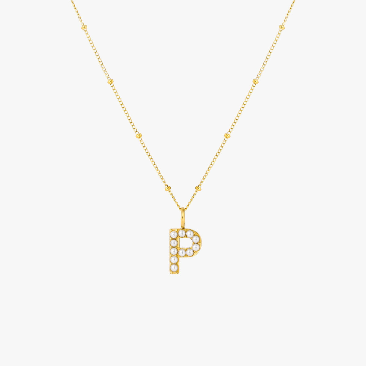 Bruce & Co Mother-of-Pearl Initial Necklace, A–Z