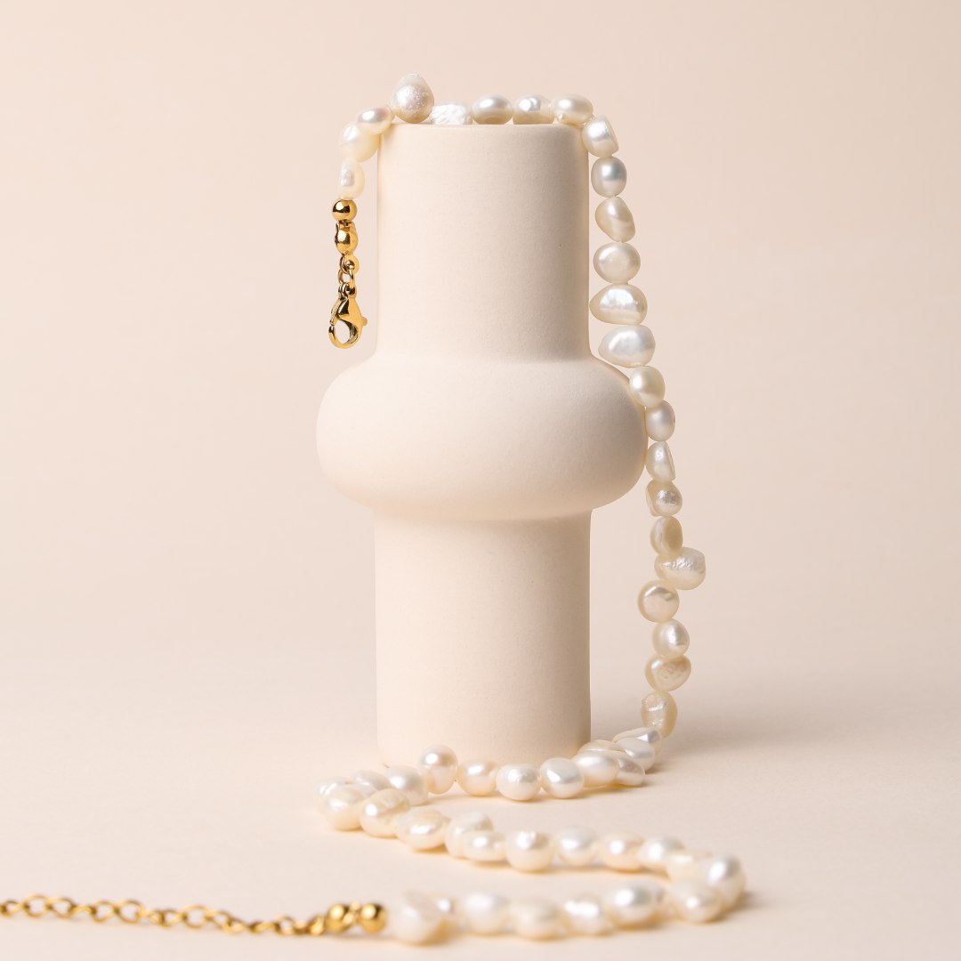Bruce & Co Sunseeker – Irregular Freshwater Pearl Choker, 36–41 cm