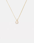 Bruce & Co Imitation Pearl and Zirconia Pendant Necklace, Gold-Tone