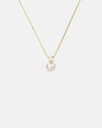 Bruce & Co Imitation Pearl and Zirconia Pendant Necklace, Gold-Tone