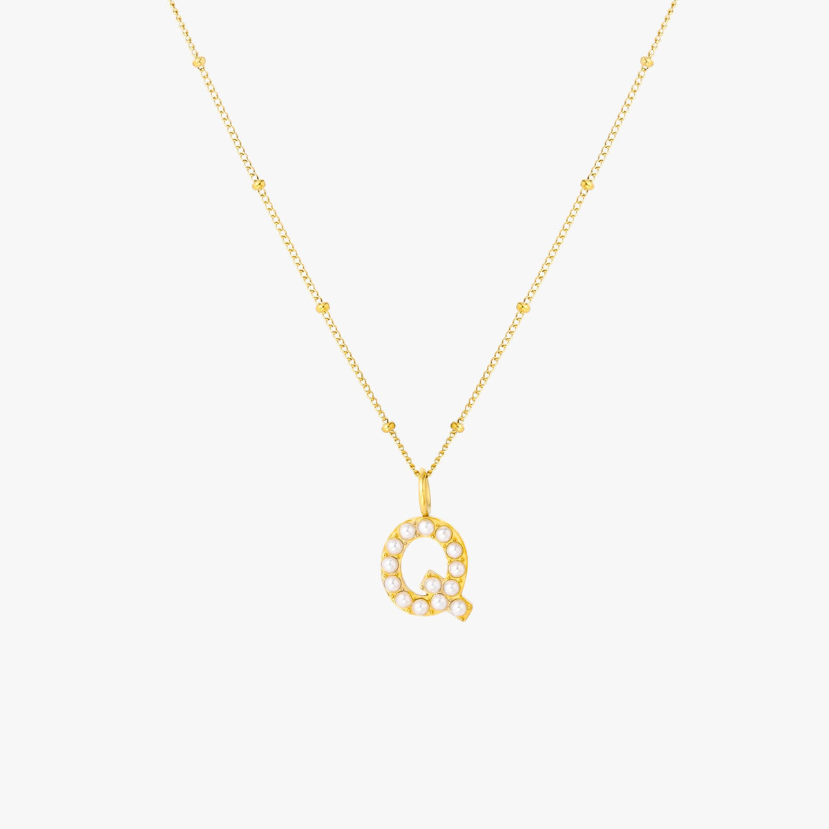 Bruce & Co Mother-of-Pearl Initial Necklace, A–Z