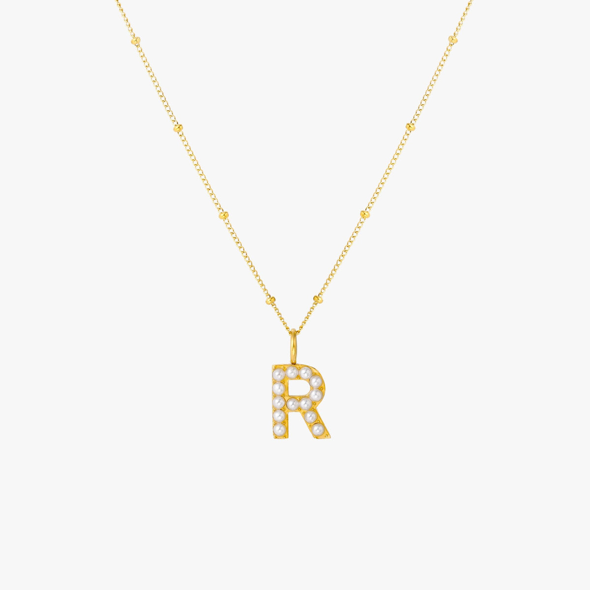 Bruce & Co Mother-of-Pearl Initial Necklace, A–Z