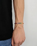 Bruce & Co Rainbow Tennis Bracelet, 4 mm, 18K Gold-Plated