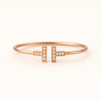 Bruce & Co Tess – T-Shaped Zirconia Detail Cuff