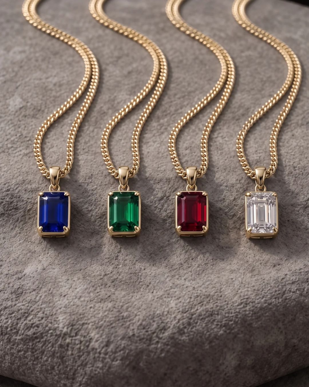 Bruce & Co Men’s 2 Carat Lab-Grown Ruby Pendant Necklace, 18K Gold-Plated