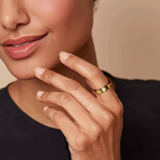 Bruce & Co Livia – Spinner Band Ring with Clear Details
