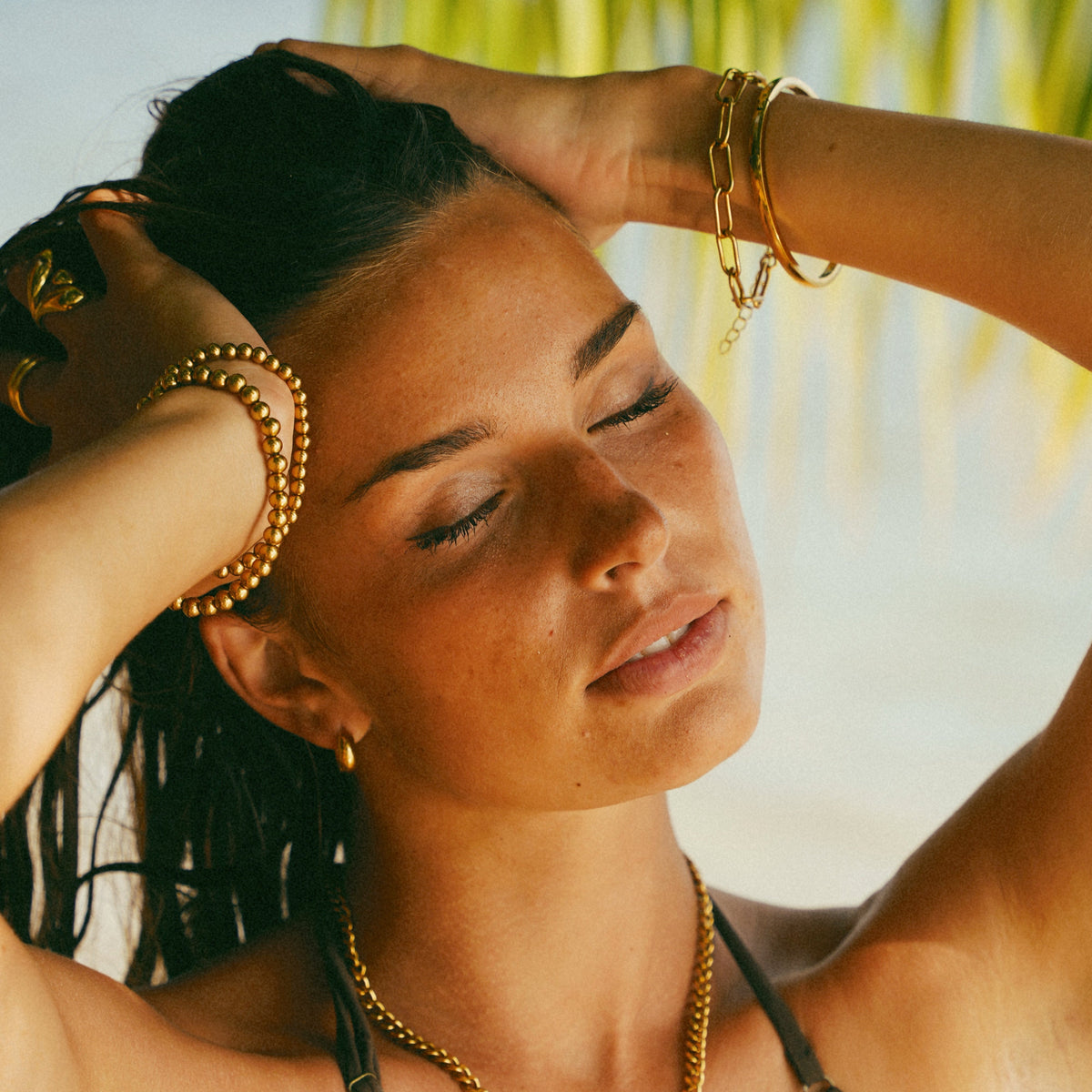 Bruce & Co Caicos – Gold-Tone Beaded Bracelet