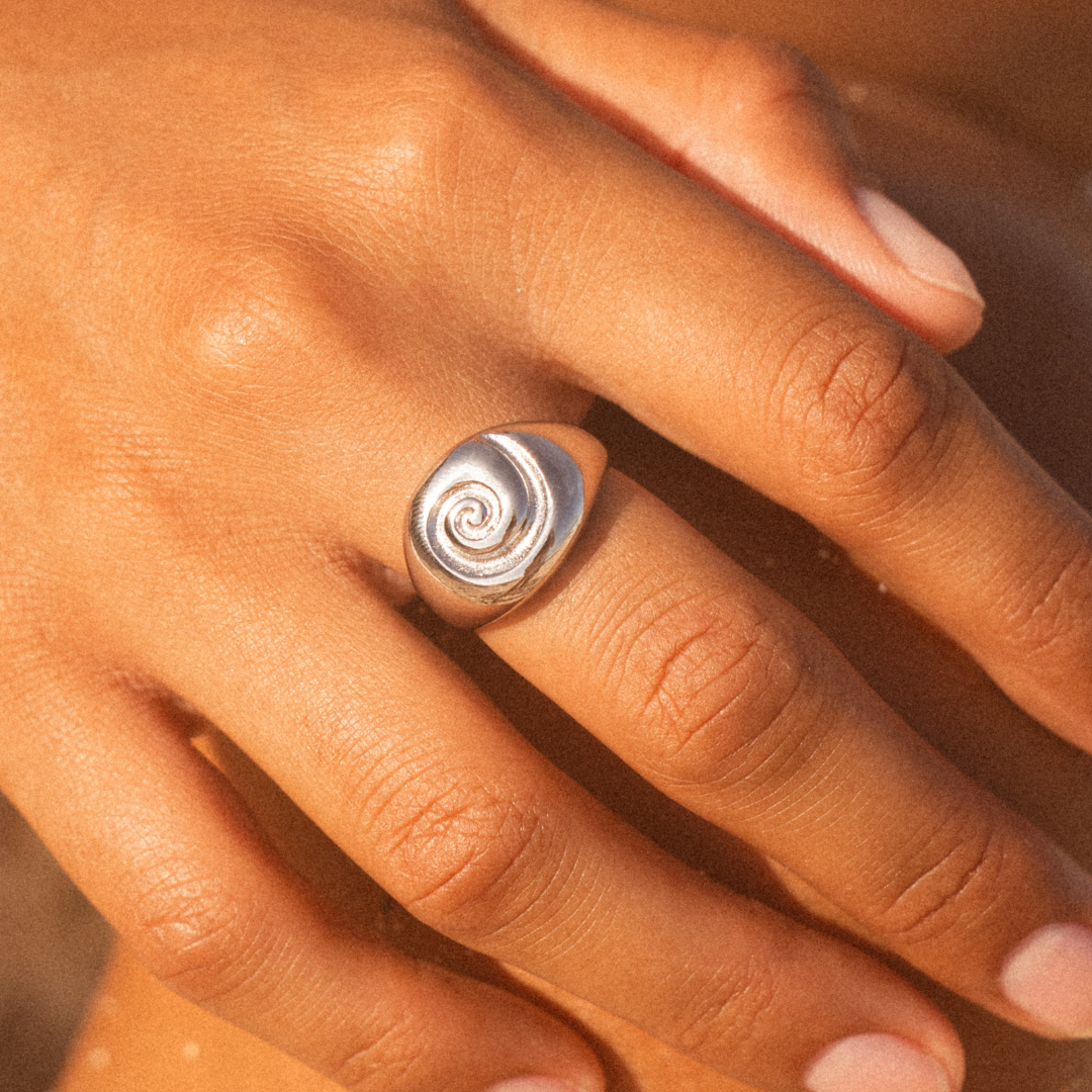 Bruce & Co Calypso – Nautilus Spiral Signet Ring