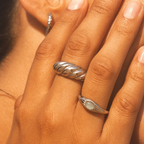 Bruce & Co Croissant – Ridged Dome Band Ring