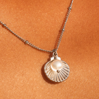 Bruce & Co Reversible Shell and Pearl Pendant Necklace