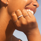 Bruce & Co Halo – White Enamel Band Ring, 2.7 mm