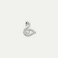 Bruce & Co Swan Charm with White Center