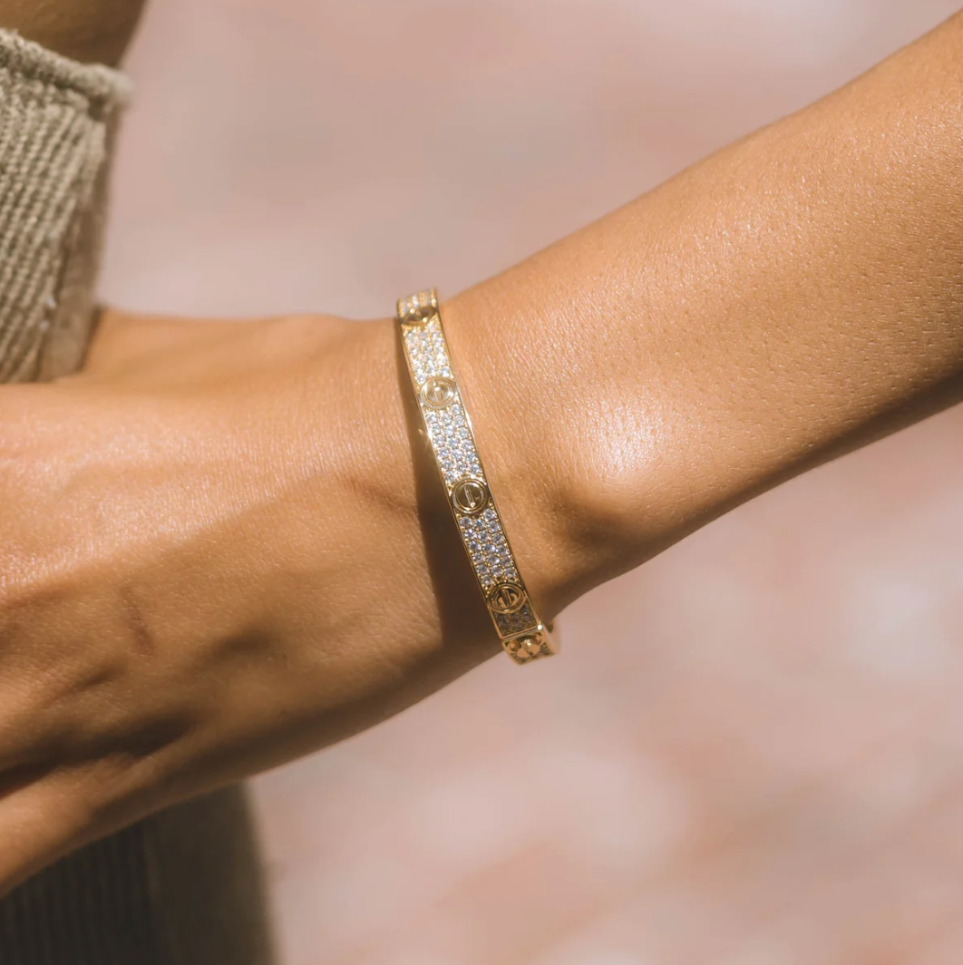 Bruce & Co Eternita Deluxe – Clear Screw Detail Bangle