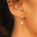 Bruce & Co Freshwater Pearl Drop Huggies, 4 mm Pearls