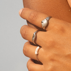 Bruce & Co Engraved Sunrise Band Ring, Steel