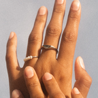 Bruce & Co Engraved Sunrise Band Ring, Steel
