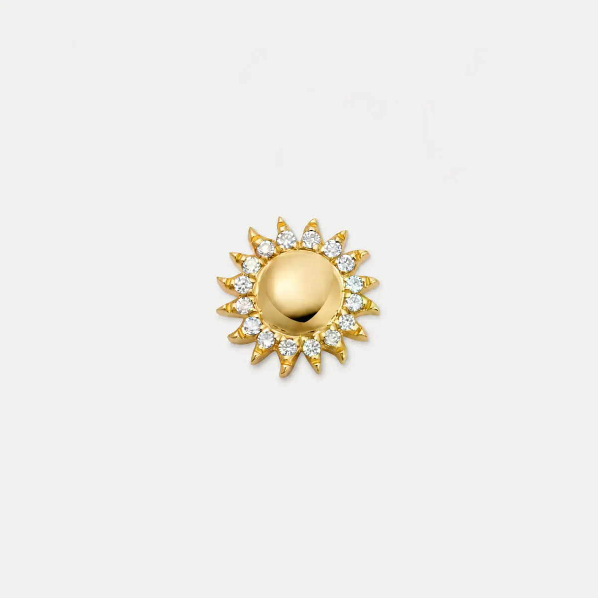 Bruce & Co Sunburst Charm with Clear Details, Gold-Tone