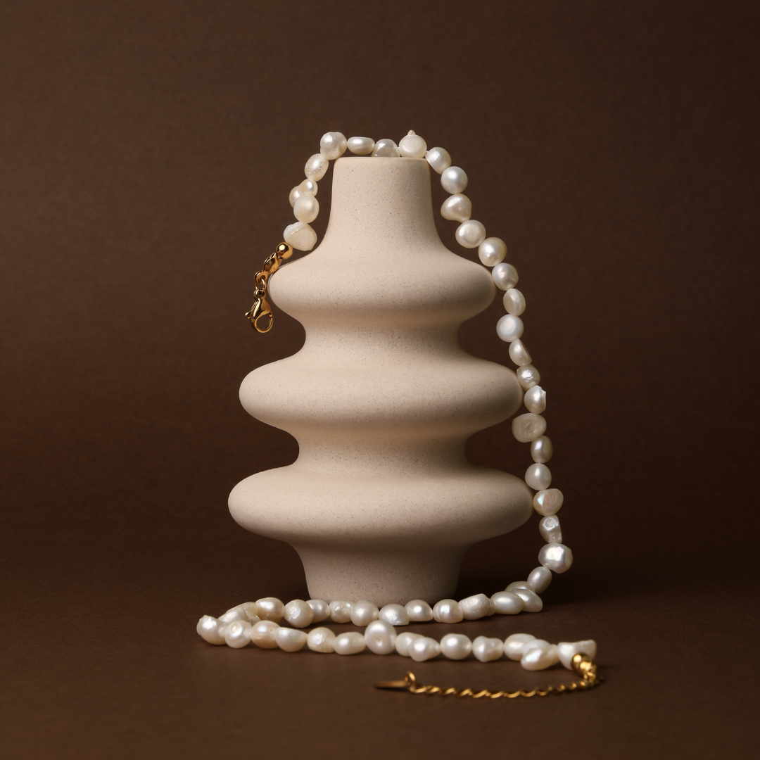 Bruce & Co Sunseeker – Irregular Freshwater Pearl Choker, 36–41 cm