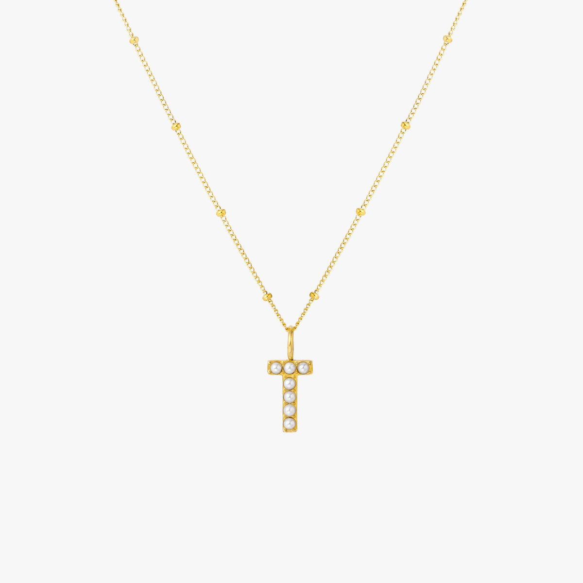Bruce & Co Mother-of-Pearl Initial Necklace, A–Z