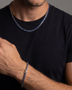Bruce & Co Reserva – Blue Tennis Bracelet, 4 mm, 14K Gold-Plated