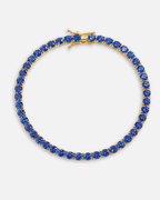 Bruce & Co Reserva – Blue Tennis Bracelet, 4 mm, 14K Gold-Plated