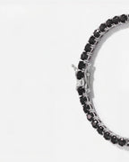 Bruce & Co Reserva – Black Zircon Tennis Bracelet, 4 mm, Silver-Plated