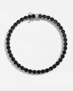 Bruce & Co Reserva – Black Zircon Tennis Bracelet, 4 mm, Silver-Plated