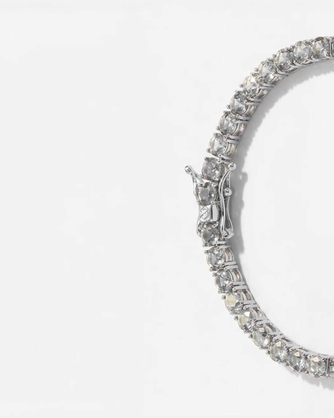 Bruce & Co Reserva – Clear Zircon Tennis Bracelet, 4 mm, Silver-Plated