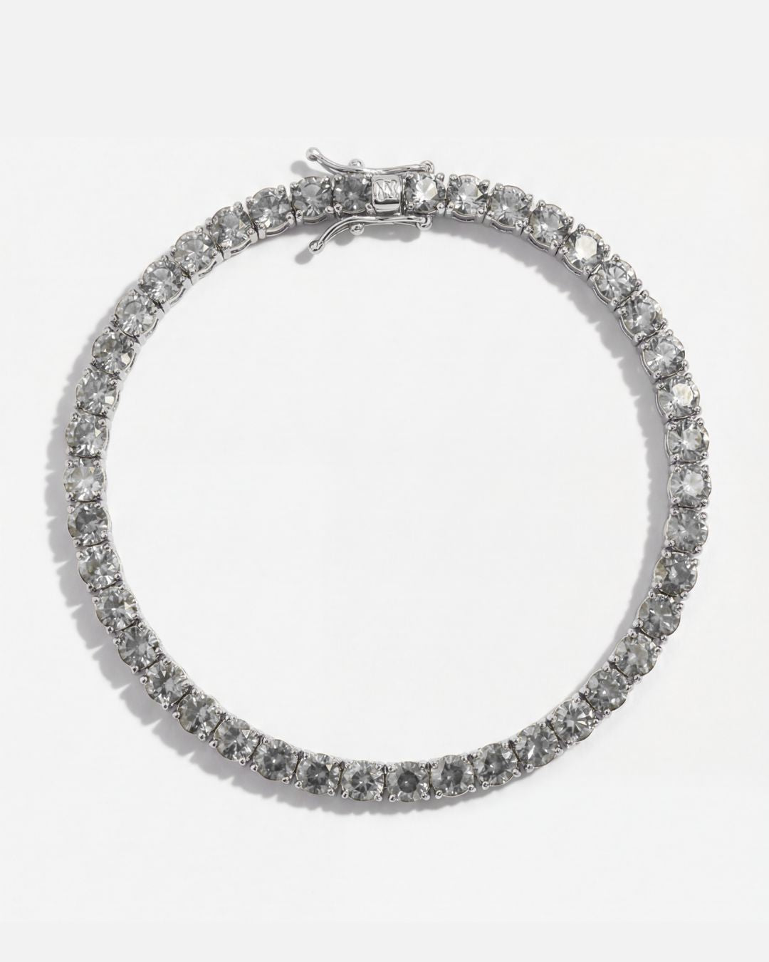 Bruce & Co Reserva – Clear Zircon Tennis Bracelet, 4 mm, Silver-Plated