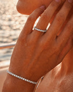 Bruce & Co Clear Zirconia Tennis Bracelet, 3 mm, Silver-Plated