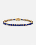 Bruce & Co Reserva – Blue Tennis Bracelet, 4 mm, 14K Gold-Plated