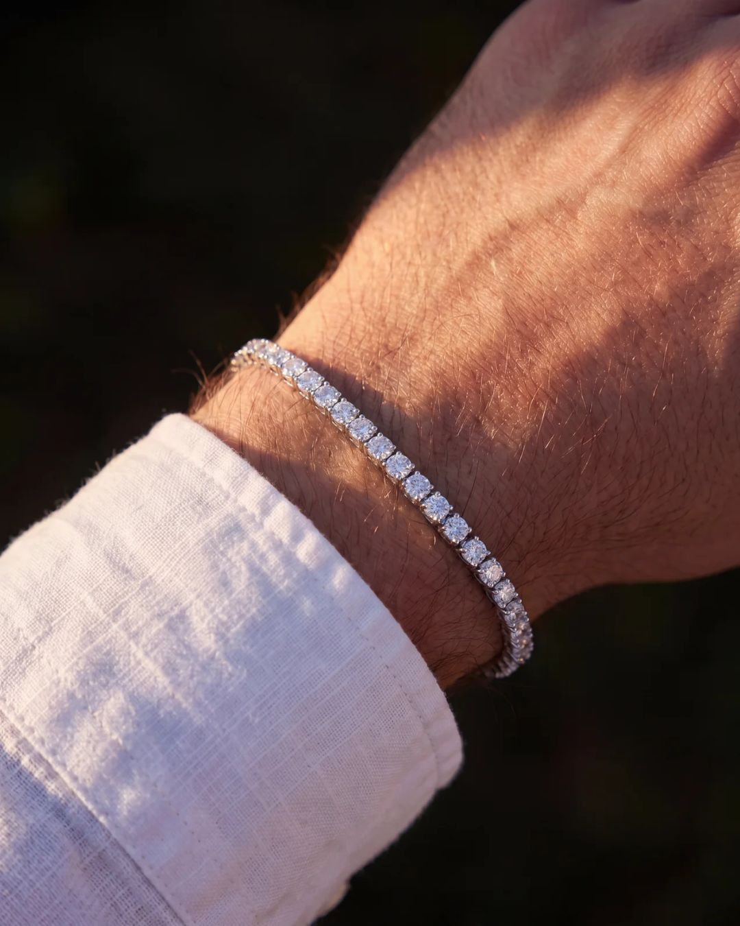 Bruce & Co Clear Zircon Tennis Bracelet, 4 mm, 14K Gold-Plated