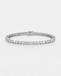 Bruce & Co Clear Zircon Tennis Bracelet, 4 mm, Silver-Plated
