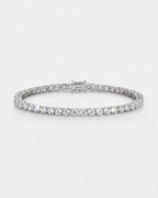 Bruce & Co Clear Zircon Tennis Bracelet, 4 mm, Silver-Plated