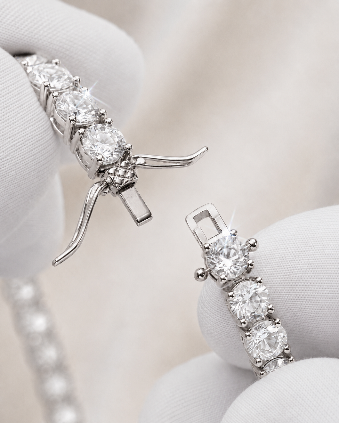 Bruce & Co Clear Zircon Tennis Bracelet, 4 mm, Silver-Plated