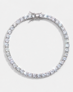 Bruce & Co Clear Zircon Tennis Bracelet, 4 mm, Silver-Plated