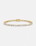 Bruce & Co Clear Zirconia Tennis Bracelet, 3 mm, Gold-Tone