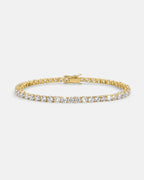Bruce & Co Clear Zirconia Tennis Bracelet, 3 mm, Gold-Tone